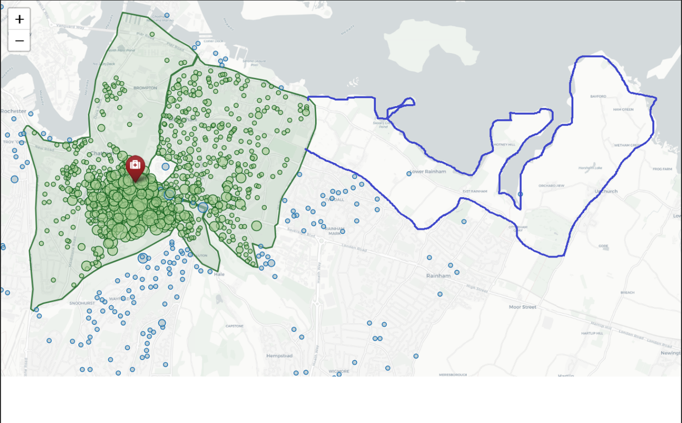 Map showing boundary change for King